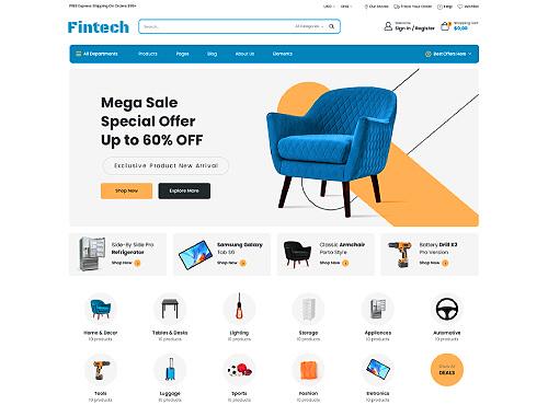 Fintech - The Ultimate Multipurpose Online Store Website.